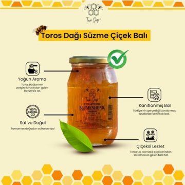 Toros Dağı Süzme Çiçek Balı 860gr